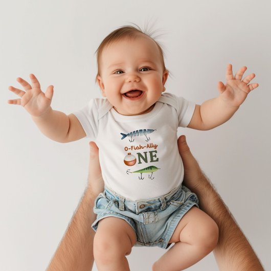 Body manche courte pour anniversaire pêche