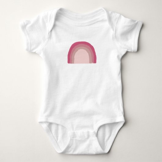 Body manche longue bébé peinture ombrée rose arc-e (Devant)