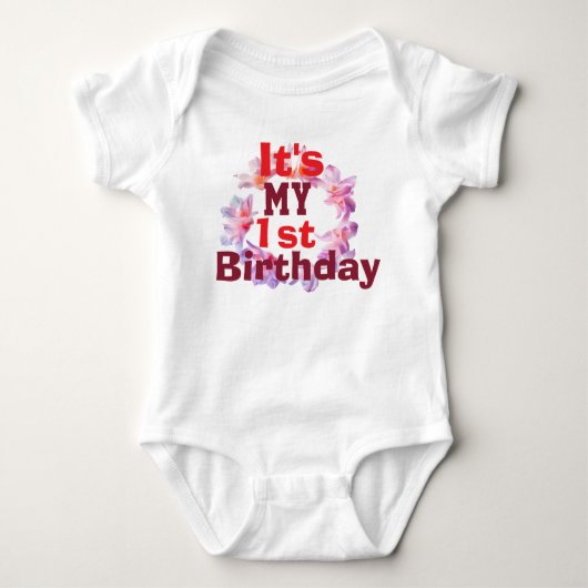 Body manche longue bébé Tenue de fête pour fille d (Devant)