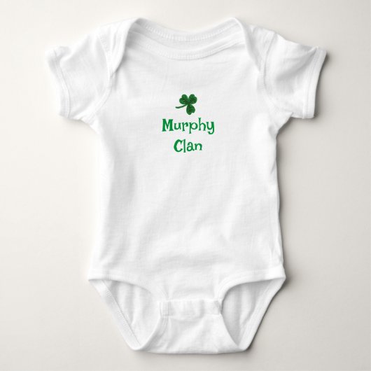 Body manche longue du clan Murphy Shamrock (Devant)