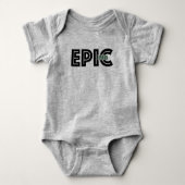 Body manche longue gris Epic pour bébé pour la fêt (Devant)