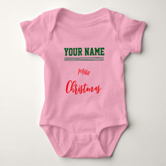 Body manche longue personnalisé Noël pour bébé cou