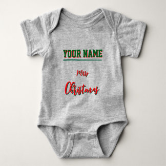 Body manche longue personnalisé pour bébé de Noël