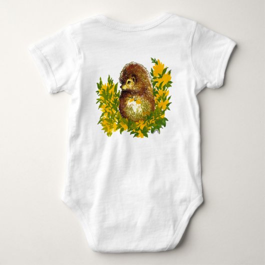 Body Manches Courtes pour Bébé Hérisson Mignon (Dos)