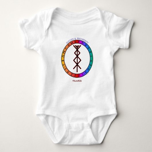 Body manchette bébé Bindrune Succès & Prospérité (Devant)