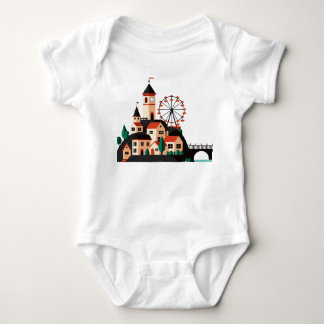Body manchette bébé Cityscape avec roue de Ferris