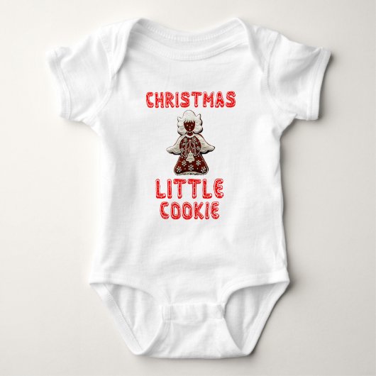 BODY MANCHETTE BÉBÉ DRÔLE PETIT COOKIE DE NOËL (Devant)