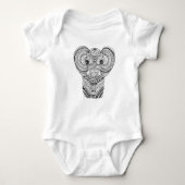 Body Mandala Onsie d'éléphant de bébé (Devant)