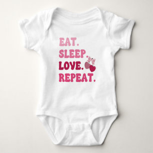 Body Manger Dormir Aimer Répéter Saint-Valentin Coeur C