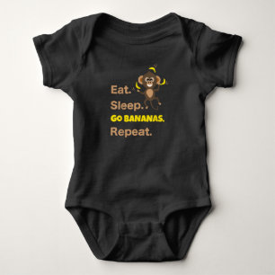 Body Mangez Sleep Go Bananes Répéter Drôle Mignonn