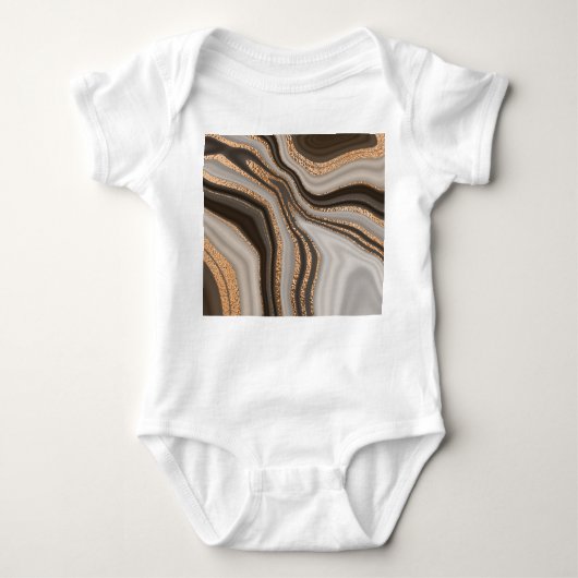 Body Marbre Brown Gold Design Vintage (Devant)