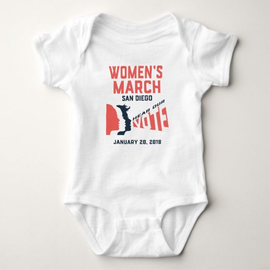 Body Marche des femmes San Diego Marche Baby Bodysuit (Devant)