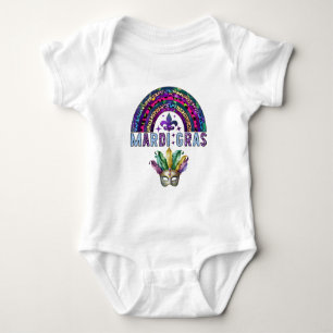 Body Mardi Gras Arc en ciel et Masque Bodysuit bébé