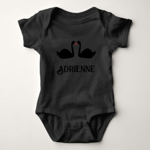Body Mariage gothique Baiser Black Swans Nom personnali
