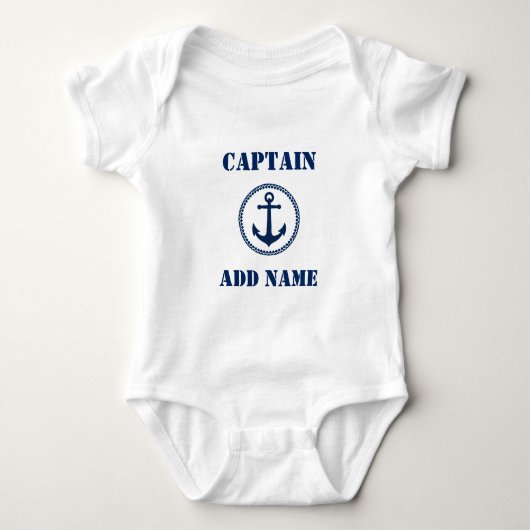 Body Marine moderne Blue Sea Ancre & Baby Nom/Classemen (Devant)