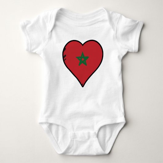 Body Maroc Coeur drapeau marocain (Devant)