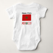 Body Maroc et Drapeau Marocain avec Votre Nom (Dos)