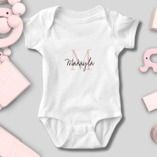 Body Marque de monogramme rose pâle Script 