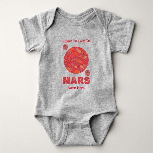 Body Mars La planète rouge Geek spatial Système solaire (Devant)
