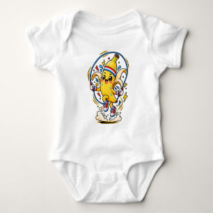 Body Mascotte de fitness de dessin animé de banane heur