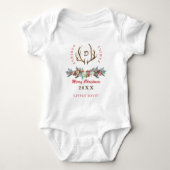 Body Matching famille Noël rustique mignon monogrammed (Devant)