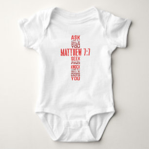 Body Matthieu 7:7 Bible Verse Cross Unisex