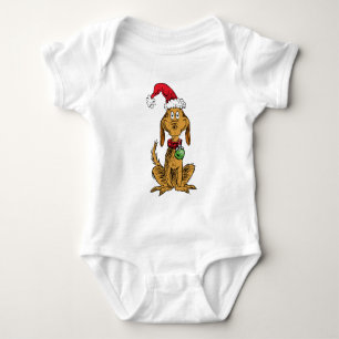 Body Max le chien avec un chapeau de Père Noël
