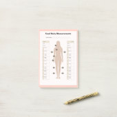 Body Measurement Tracker - Vrouwen Gewichtsverlies Post-it® Notes (Op bureau)