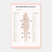 Body Measurement Tracker - Vrouwen Gewichtsverlies Post-it® Notes (Voorkant)