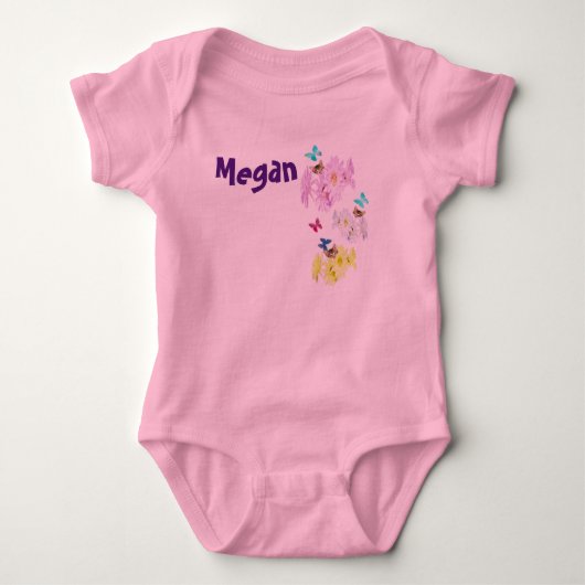 Body "Megan" Nom Avec Chatons Et Fleurs,  (Devant)