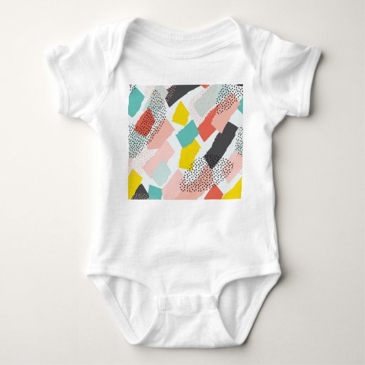 Body Memphis brosse traits : motif vintage. (Devant)