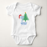 Body Merry Chrismukkah Menorah et Père Noël Baby Bodysu<br><div class="desc">Design moderne Merry Chrismukkah avec une étoile de David sur un arbre de Noël et un chapeau de Père Noël sur une Menorah.</div>