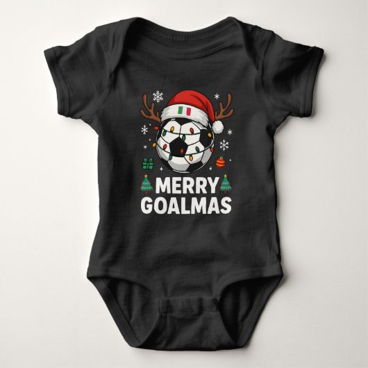 Body Merry Goalmas Italy - Funny Soccer Christmas (Devant)