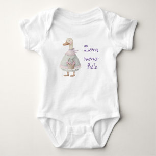 Body Mignon Cottagecore Foi Canard Fleurs Nœud Pastel