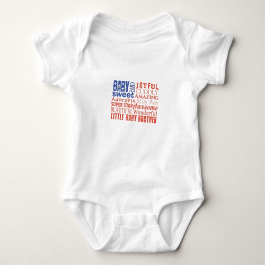 Body Mignon frère bébé américain drapeau (Devant)