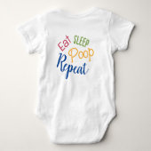 Body Mignon Manger Dormir Caca Répéter (Dos)