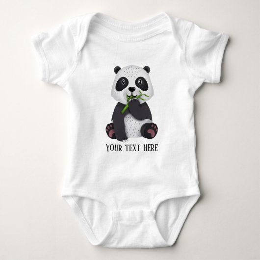 Body mignon ours panda ajouter texte unisex (Devant)