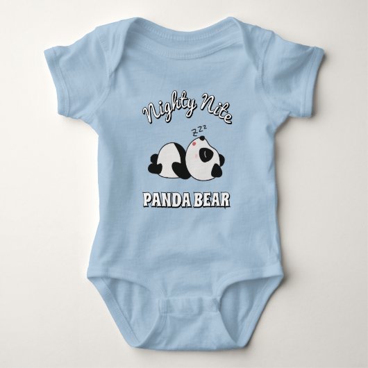 Body Mignon Ours Panda Endormi Bleu Garçon (Devant)