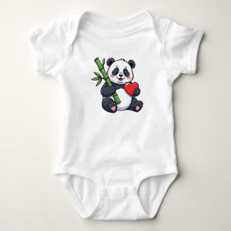 Body Mignon Panda avec Robe pour Enfants en Bambou – An