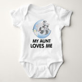 Body Mignon Paresseux Fleur Raton Laveur Ma Tante M'aim (Devant)