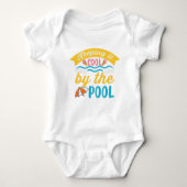 Body mignon piscine bébé mot art unisex (Devant)