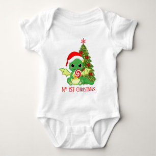 Body mignon premier dragon de Noël unisex