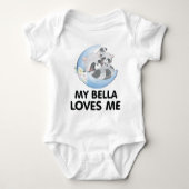 Body Mignon Raton Laveur Fleur Ma Bella M'Aime (Devant)