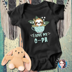 Body Mignon Raton Laveur Floral Kawaii J'Aime Mon G-Pa