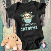 Body Mignon Raton Laveur Kawaii Fleur J'Aime Ma Grand-M