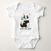 Body mignon unisex Panda bear ajouter texte (Devant)