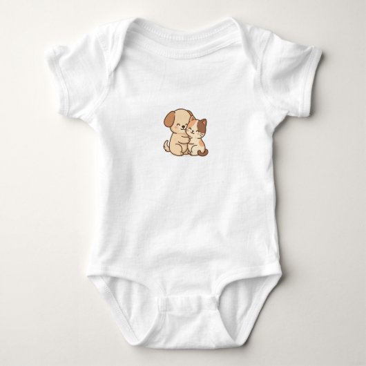 Body Mignonette Chiot et Kitten Bodysuit pour bébé (Devant)