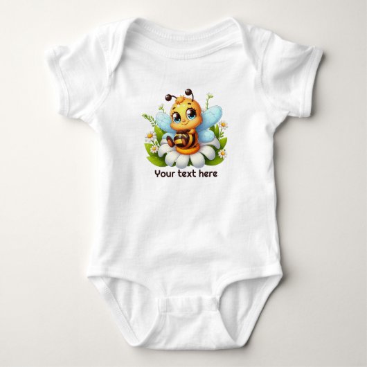 Body Mignonne abeille ajouter du texte Bébé (Devant)