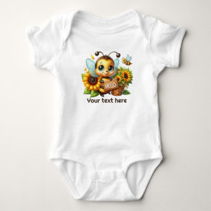 Body Mignonne abeille bébé bonjour personnalisable