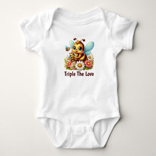 Body Mignonne abeille triple amour (Devant)